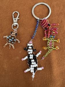 Artisan Crafted Embroidery Beaded Keychain Decorative Handmade <b>Key</b> <b>Ring</b> for <b>Bags</b> Backpacks and Purses - Product Image 5