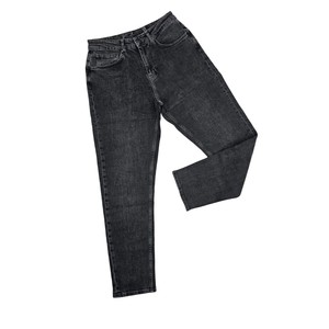 เสื้อผ้าบุรุษกางเกงยีนส์เอวสูงคลาสสิกทรงสลิมฟิตสีน้ำเงิน - Product Image 2