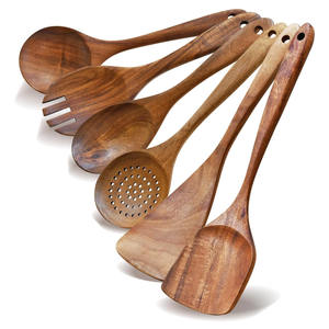 Ensemble d'ustensiles de cuisine en bois pour la préparation des plats, meilleur prix, spatules en bois fabriquées au Vietnam - Product Image 3