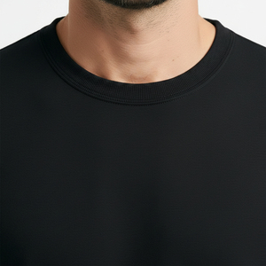 T-shirt à manches courtes pour homme PUFFIN SPORTS, imprimé V lumineux au dos, col roulé tricoté décontracté, coupe classique, 100% coton, écologique - Product Image 5