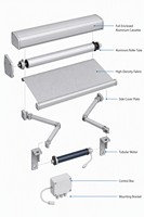 Auvent de terrasse électrique rétractable - Design moderne et luxueux, télécommande, fixation murale, protection contre la pluie, imperméable, résistant aux UV pour