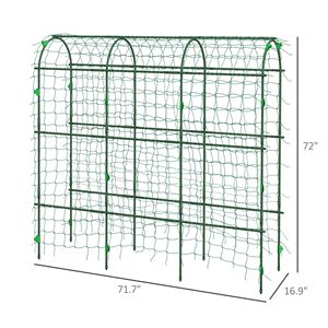 Traliccio ad arco in metallo a forma di A per piante rampicanti 17 x 72 x 72 verde, recinzione e cancello da giardino per esterni - Product Image 3