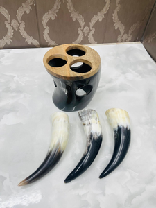 Cuerno de Búfalo Indio Hecho a Mano, Cuerno Vikingo Pulido, Cuerno para Beber Estilo Animal - Product Image 6