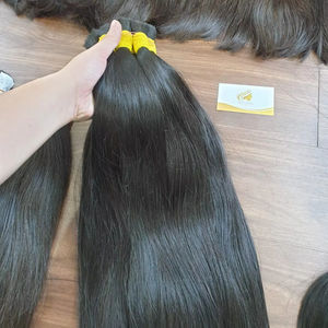 Cabello Humano Virgen Vietnamita y Camboyano de Doble Trama, de Alta Calidad, Sin Procesar, a Granel, Ondulado Natural Negro, Decolorado, Volos - Product Image 1