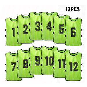 Maillots de football à séchage rapide, dossards d'entraînement de football pour jeunes, gilets de match respirants en maille, numérotés pour l'entraînement d'équipe - Product Image 4