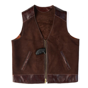 Chaleco de cuero sin mangas a la moda para hombre, talla grande, chaleco de cuero para motocicleta, chaleco de cuero de vaca para hombre. - Product Image 1