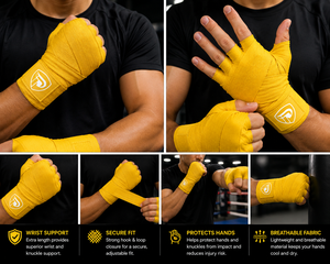 DUMELA INTERNATIONAL - Vendas de Mano para Entrenamiento de MMA y Boxeo con Logotipo Personalizado, Transpirables, Duraderas, Elásticas, de Algodón, para Kickboxing - Product Image 3