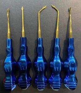 Élévateurs dentaires luxateurs en acier inoxydable, instruments d'extraction manuels, poignée ergonomique, certifiés CE, couleur argent - Product Image 3