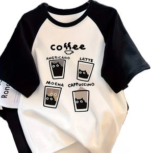 เสื้อยืดผ้าฝ้ายแขนสั้นทรงหลวมสไตล์สตรีทแวร์สำหรับผู้หญิง พิมพ์ลายตามสั่ง ระบายอากาศได้ดี เหมาะสำหรับฤดูร้อน ผลิตในประเทศปากีสถาน สำหรับเจ้าของแบรนด์ค้าปลีก - Product Image 1