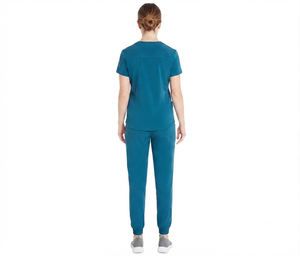 Uniformes Médicos de Verano para Mujer, Conjuntos de Uniformes Elegantes de Alta Calidad, 72% Poliéster, 21% Rayón, 7% Elastano, Tela Tejida - Product Image 3