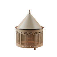 Plat de service chauffant décoratif en acier inoxydable doré avec dôme, capacité 3L, pour buffet, base à bougie, chauffage à la vapeur