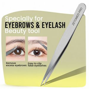 Best Gold Tweezers Eyebrow Set Slant Eyebrow Tweezers Stainless Steel Hair Removal Eyebrow Tweezers Private Label - Product Image 5