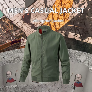 Chaqueta Varsity Unisex Casual, Estilo Coreano, Cuello Alto, Exterior de Lana, Cierre de Cremallera, Impermeable, Transpirable, Reversible, para Invierno - Product Image 5