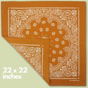 Pañuelos de algodón con diseño de cuadrados Paisley de Hysaf Apparels Co, pañuelos de seda con logotipo personalizado, estilo hip hop para mujer, pañuelo barato con estampado. - Product Image 2