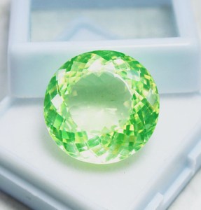 Peridoto natural de corte redondo, piedra preciosa suelta certificada, cristal verde para la fabricación de joyas. - Product Image 5