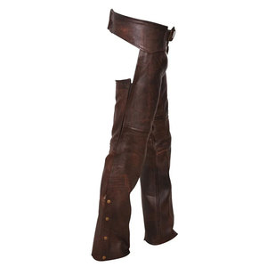 Chaps en cuir véritable de qualité supérieure, couleur personnalisée, fabrication sur mesure, logo personnalisé, chaps en cuir véritable professionnels. - Product Image 6