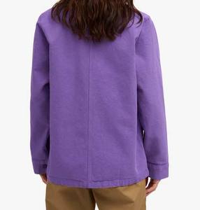 Chaquetas de trabajo personalizadas de lona de algodón con cremallera, estilo vintage, para hombre y mujer. - Product Image 4