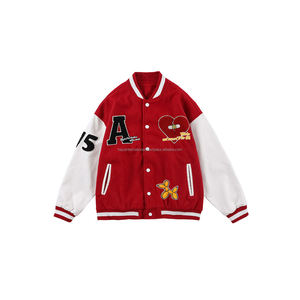 เสื้อแจ็คเก็ตบอมเบอร์ผู้ชายแบบมีปกตั้ง ปักลายเชนิลล์ตามสั่ง สำหรับฤดูหนาว พร้อมโลโก้ด้านหน้า - Product Image 1