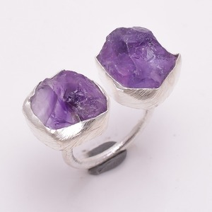 925 Silver Women's Cocktail <b>Ring</b> Raw Rough Natural Red Garnet Gemstone Bezel Setting Statement Handmade <b>Ring</b> wholesaler USA - Product Image 5
