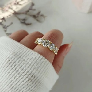 Bague de fiançailles en diamant moissanite de haute qualité pour femmes, argent sterling 925, bijoux de mariage disponibles à prix de gros - Product Image 6