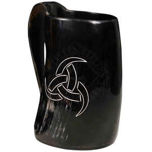 Jarra de Cuerno de Búfalo Negro Pulido de Primera Calidad, Elegantes Jarrales de Cerveza Estilo Vikingo, Acabado Brillante, Tazas de Cuerno de Búfalo Oscuro - Artesanía Natural - Product Image 4