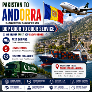 Servicio de Envío de Pakistán a Andorra DDP Puerta a Puerta Carga Aérea Marítima Despacho de Aduanas - Product Image 1