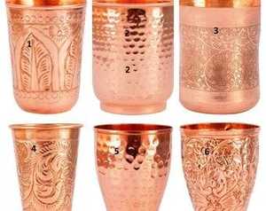 Copper Belly Cup Metal Drinking Mug Retro Design Bar Accessory Set of 2 - Product Image 3
