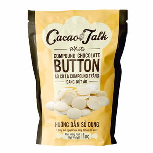 Wholesale Hot Selling Shipping Direct Factory HALAL OEM/ODM White Compound Solid <b>Chocolate</b> Button Cocoa 1KG Biscuits Cookie Hot - Product Image 1