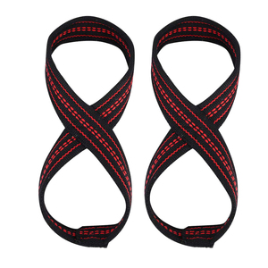 Correas de Levantamiento de Pesas en Forma de 8, de Algodón Azul y Neopreno Ecológico, Ajustables, Antideslizantes, para Entrenamiento en Gimnasio, Resistentes - Product Image 6