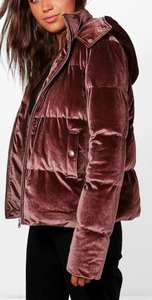 Blouson matelassé à capuche en velours pour femme grande taille, manches longues, léger et chaud en polyester, collection Hiver 2026, avec échantillon gratuit - Product Image 6