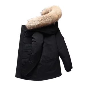 Veste d'hiver unie pour homme, épaisse et chaude, personnalisable avec logo, vente en gros - Product Image 1