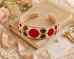 Accessoires pour cheveux faits à la main en gros avec broderie décorative - Product Image 4