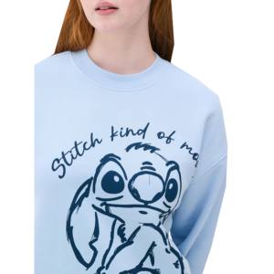 เสื้อสเวตเชิ้ตคอกลมผ้าฝ้ายฟลีซหนานุ่มพิมพ์ลายคุณภาพสูงสำหรับผู้หญิง ทรงปกติ - Product Image 3