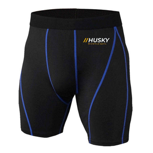 Shorts de Compresión Unisex de Nailon y Spandex, Cintura Alta Elástica, Bolsillo Oculto, Logotipo Personalizado, Secado Rápido, Ligeros, Transpirables, hasta la Rodilla - Product Image 3