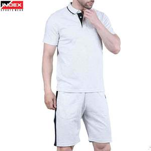 Conjunto Versátil de Camiseta Polo y Pantalones Cortos para Hombre, Tejido Transpirable, Ropa Deportiva para Gimnasio, Entrenamiento, Running - Product Image 1