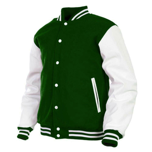 Varsity <b>Jacket</b> Men Stand Collar Wholesale New Arrival Streetwear Comfortable Fit Custom 100% Wool Customized Fashion Logo - Product Image 3