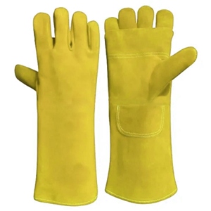 Cowhide Split Leather Safety Gloves for Industrial Tasks Heat Resistant Thread Palm <b>Apron</b> for Welding Protective Hand Gear - Product Image 4