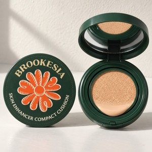 corean <b>foundation</b> Brukesia Korean K-Beauty Skin Enhancer <b>Compact</b> Cushion Glow 1.5 Light Rosy Made in Korea - Product Image 5