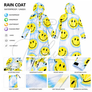 Impermeable Transparente de PVC para Mujer, Cortavientos, con Capucha Ajustable, Cierre de Botones a Presión, Diseño Largo, Bolsillos Elegantes - Product Image 6