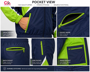Ensemble de survêtement léger en nylon imperméable personnalisé à bas prix pour homme – Coupe ample, coupe-vent d'été, deux pièces - Product Image 6