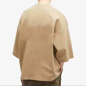 เสื้อยืดโอเวอร์ไซส์ผู้ชาย ผ้าฝ้าย 100% แขนสั้น คอกลม ทรงวินเทจ สตรีทแวร์ สกรีนโลโก้ได้ - Product Image 5