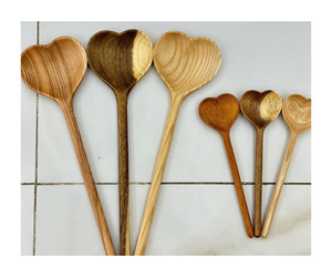 Cuillère à café vintage en bois, faite à la main, en bois naturel, cuillère à thé, cuillère à dessert, accessoires pour café, vente en gros - Product Image 2