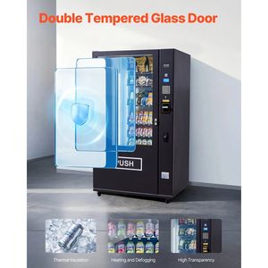 Máquina Expendedora Refrigerada Comercial de 60 Compartimentos para Snacks, Refrescos y Bebidas con Aceptador de Billetes/Monedas ICT y 6 Niveles - Product Image 5