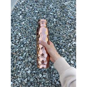 Minimalist <b>Brushed</b> Copper Water <b>Bottle</b> Smooth Finish Reusable Metal Drinking Flask Leakproof Everyday Hydration <b>Bottle</b> - Product Image 3