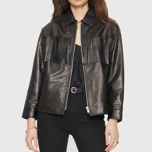 Chaqueta de Cuero Premium Hecha a Mano para Mujer, Diseño Sólido, Color Personalizado, Chaquetas de Cuero de Alta Calidad - Product Image 1
