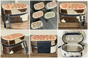 Productos de Tendencia 2026: Estuche de Viaje de Lujo en Cuero Grabado a Mano para Joyas, Collares, Anillos y Pendientes - Caja de Almacenamiento de Joyería para Viajar - Product Image 3