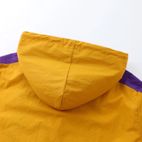 Veste coupe-vent unisexe personnalisable avec logo de fraternité, style demi-zip, imperméable, à capuche