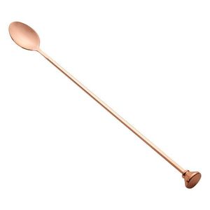 Cuillère de bar décorative en acier inoxydable, longue poignée, bâton de mélange pour cocktails, agitateur de boissons, outil de barman pour bars élégants - Product Image 1