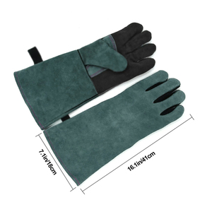 Gants de soudure résistants au feu, en cuir de vachette pleine fleur, pour travaux de construction, longueur 14 pouces, vente promotionnelle - Product Image 2