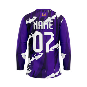 Camisetas de Hockey sobre Hielo Personalizadas Sublimadas, 100% Poliéster, Unisex, Elásticas en Cuatro Direcciones, Transpirables, que Absorben la Humedad y de Secado Rápido - Product Image 2